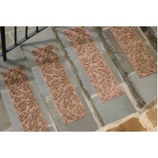 Bungalow Flooring Aqua Shield Medium Brown Fall Day Stair Tread WDK1427